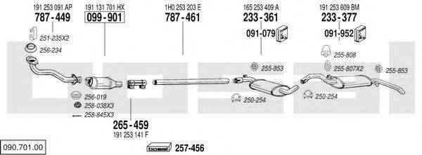BOSAL 09070100 Система випуску ОГ