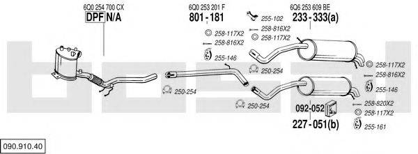 BOSAL 09091040 Система випуску ОГ