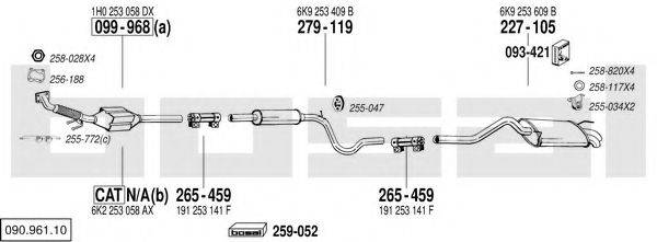 BOSAL 09096110 Система випуску ОГ