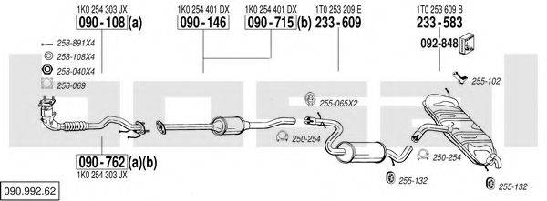 BOSAL 09099262 Система випуску ОГ