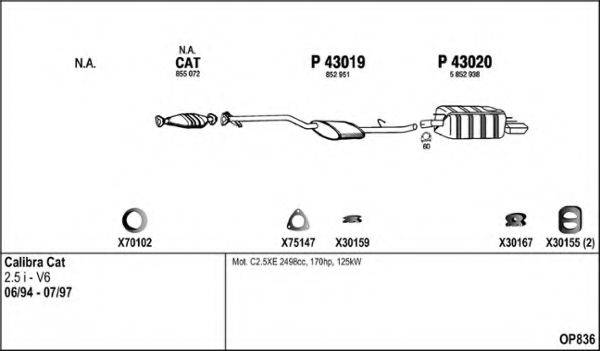 FENNO OP836 Система випуску ОГ