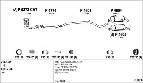 FENNO PE803 Система випуску ОГ
