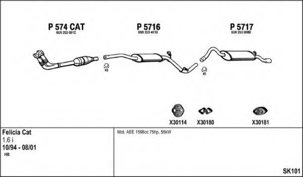 FENNO SK101 Система випуску ОГ