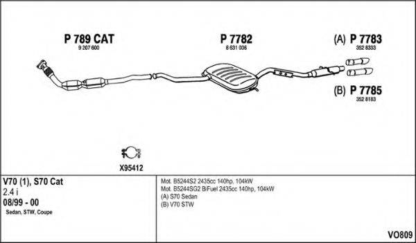 FENNO VO809 Система випуску ОГ