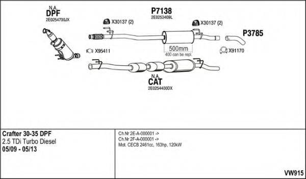 FENNO VW915 Система випуску ОГ