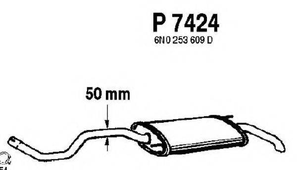 FENNO P7424 Глушник вихлопних газів кінцевий