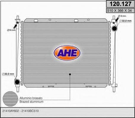 AHE 120127 Радіатор, охолодження двигуна