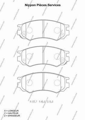 NPS N360N60 Комплект гальмівних колодок, дискове гальмо