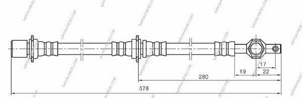 NPS T370A75 Гальмівний шланг