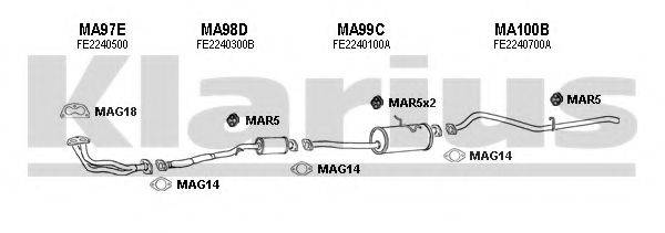 KLARIUS 570044U Система випуску ОГ