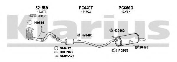 KLARIUS 630740U Система випуску ОГ