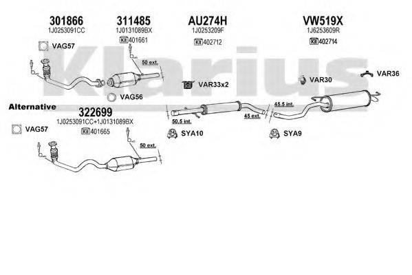 KLARIUS 930798U Система випуску ОГ