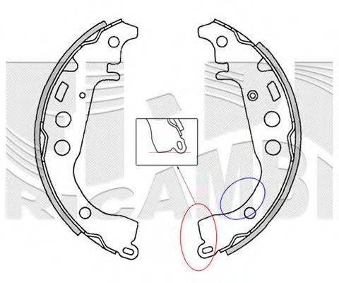 KAISHIN K2342 Комплект гальмівних колодок