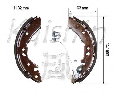 KAISHIN K7904 Комплект гальмівних колодок