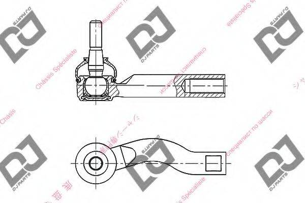 DJ PARTS DE1020 Наконечник поперечної кермової тяги