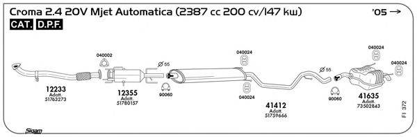 SIGAM FI372 Система випуску ОГ
