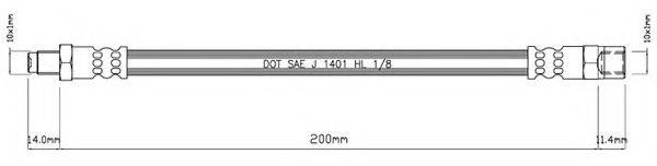 MOTAQUIP VBH841 Гальмівний шланг