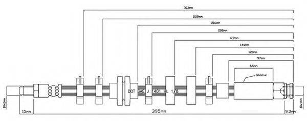 MOTAQUIP VBH850 Гальмівний шланг