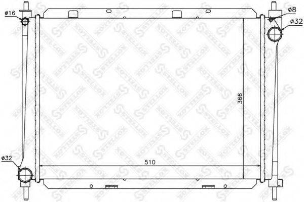 STELLOX 1026724SX Радіатор, охолодження двигуна