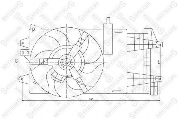 STELLOX 2999373SX Вентилятор, охолодження двигуна