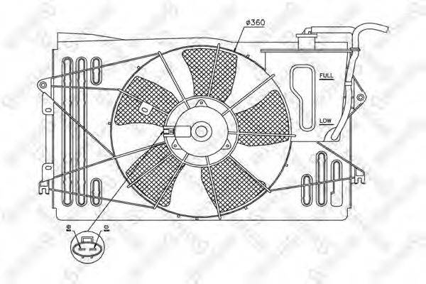 STELLOX 2999393SX Вентилятор, охолодження двигуна