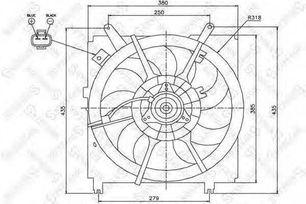 STELLOX 2999432SX Вентилятор, охолодження двигуна