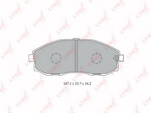 LYNXAUTO BD3613 Комплект гальмівних колодок, дискове гальмо