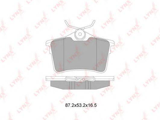 LYNXAUTO BD6113 Комплект гальмівних колодок, дискове гальмо