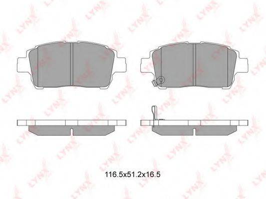 LYNXAUTO BD7526 Комплект гальмівних колодок, дискове гальмо