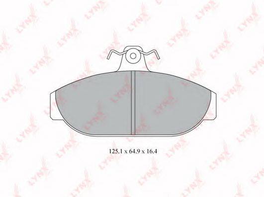 LYNXAUTO BD7806 Комплект гальмівних колодок, дискове гальмо