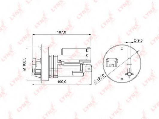 LYNXAUTO LF975M Паливний фільтр