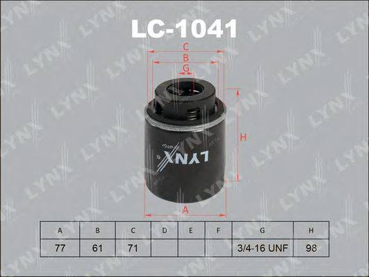 LYNXAUTO LC1041 Масляний фільтр