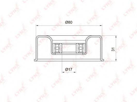 LYNXAUTO PB5016 Натяжний ролик, полікліновий ремінь