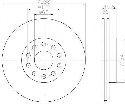 HELLA PAGID 8DD355109581 гальмівний диск