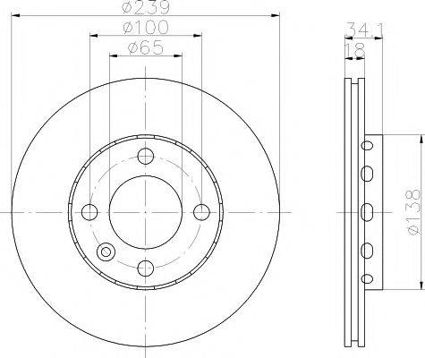 HELLA PAGID 8DD355104201 гальмівний диск