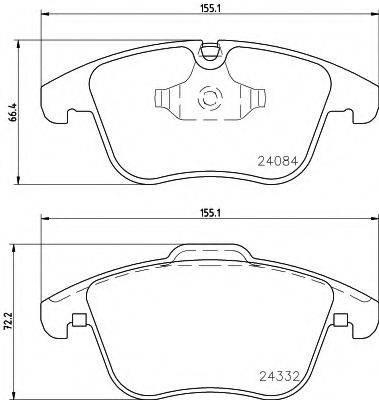 HELLA PAGID 8DB355013731 Комплект гальмівних колодок, дискове гальмо