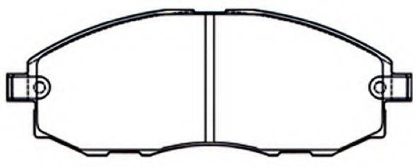 ASVA AKD0434 Комплект гальмівних колодок, дискове гальмо