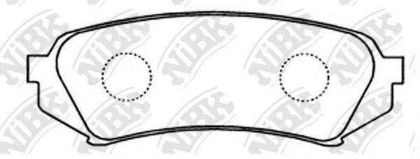 NIBK PN1412 Комплект гальмівних колодок, дискове гальмо