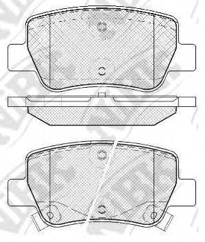 NIBK PN1838 Комплект гальмівних колодок, дискове гальмо