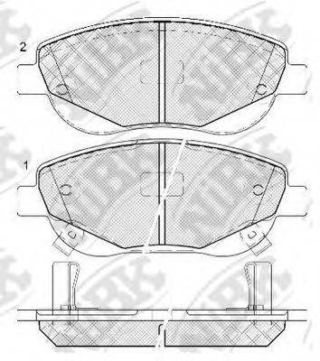 NIBK PN1843 Комплект гальмівних колодок, дискове гальмо
