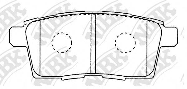 NIBK PN5814 Комплект гальмівних колодок, дискове гальмо