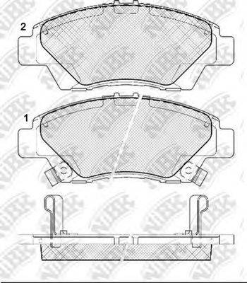 NIBK PN8868 Комплект гальмівних колодок, дискове гальмо