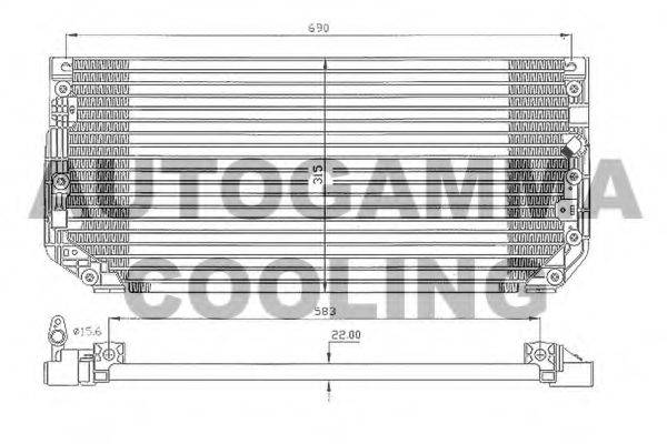 AUTOGAMMA 105034 Конденсатор, кондиціонер