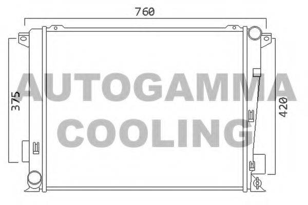 AUTOGAMMA 105799 Радіатор, охолодження двигуна