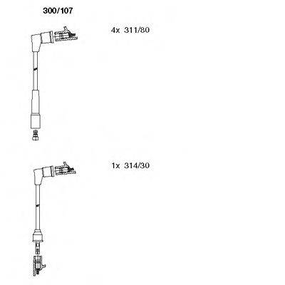 BREMI 300107 Комплект дротів запалювання