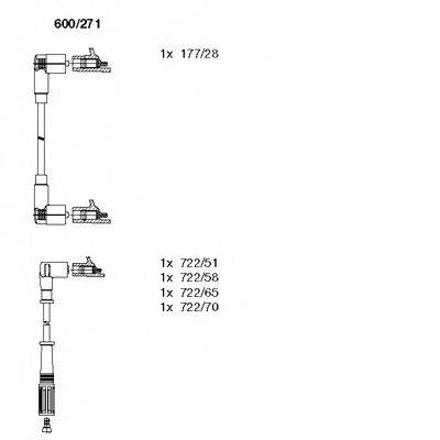 BREMI 600271 Комплект дротів запалювання