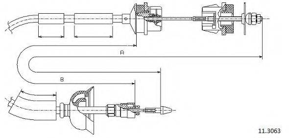 CABOR 113063 Трос, управління зчепленням