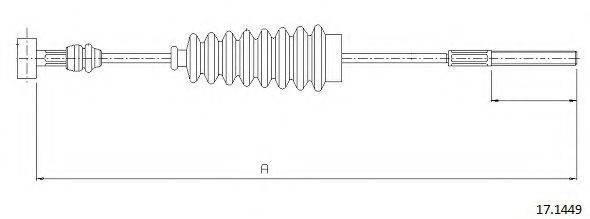 CABOR 171449 Трос, стоянкова гальмівна система