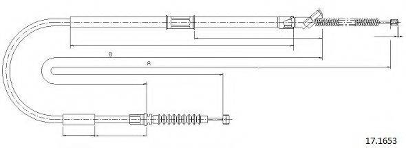 CABOR 171653 Трос, стоянкова гальмівна система
