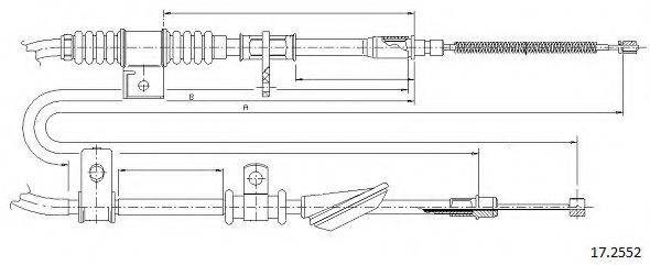 CABOR 172552 Трос, стоянкова гальмівна система